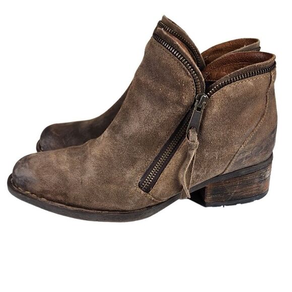 Born-Women’s Montoro ll Heeled Boot Tan Clay Genuine Leather Distressed, Size 10 - Picture 7 of 15